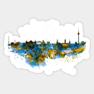 Berlin watercolor skyline Sticker